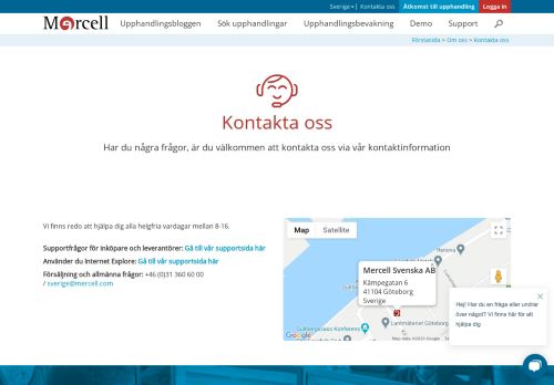 
                            8. Kontakta oss - Mercell