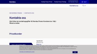 
                            5. Kontakta oss | Nordeafinans.se