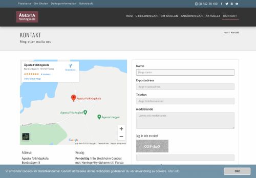 
                            11. Kontakta oss på Ågesta folkhögskola