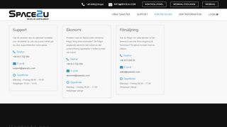
                            12. Kontakta oss - | Space2u Webhosting