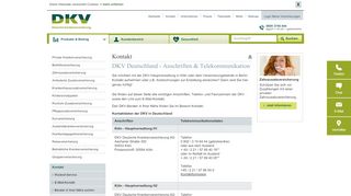 
                            8. Kontaktdaten der DKV in Deutschland | DKV