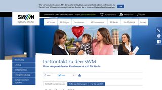 
                            6. Kontaktdaten des Kundencenters der SWM - Stadtwerke München