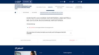 
                            10. Kontakte aus Horde exportieren und mittels MS Outlook in Exchange ...