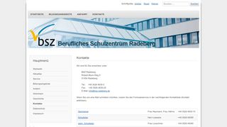 
                            2. Kontakte - BSZ Radeberg