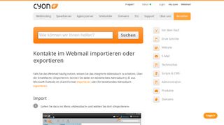 
                            8. Kontakte im Webmail importieren oder exportieren - Cyon