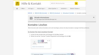 
                            2. Kontakte: Löschen - WEB.DE Hilfe