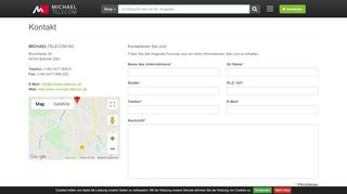
                            3. Kontaktformular - Michael Telecom