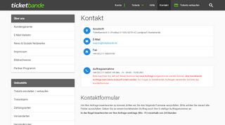 
                            4. Kontaktformular | ticketbande