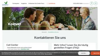 
                            4. Kontaktieren Sie Uns. Unsere Mitarbeiter freuen sich ... - Center Parcs