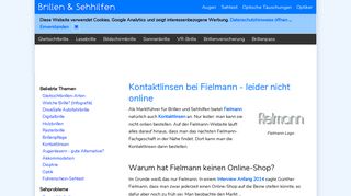 
                            3. Kontaktlinsen bei Fielmann - Brillen-Sehhilfen.de