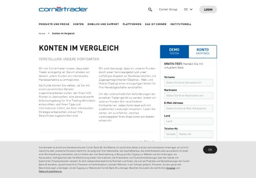 
                            7. Konten im Vergleich | Cornèrtrader: Schweizer Multi-Asset ...