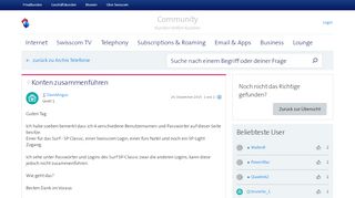 
                            5. Konten zusammenführen | Swisscom Community