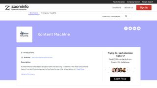 
                            10. Kontent Machine | ZoomInfo.com