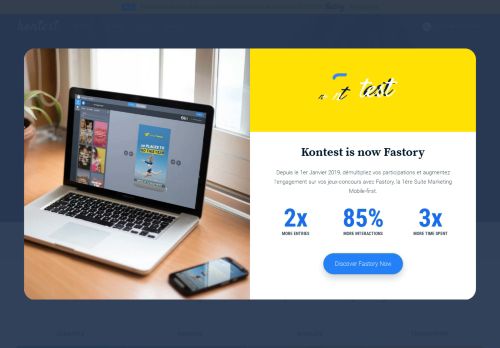 
                            8. Kontest - Créez vos applications de jeux-concours pour Facebook, site ...