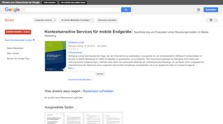 
                            12. Kontextsensitive Services für mobile Endgeräte: Spezifizierung und ...