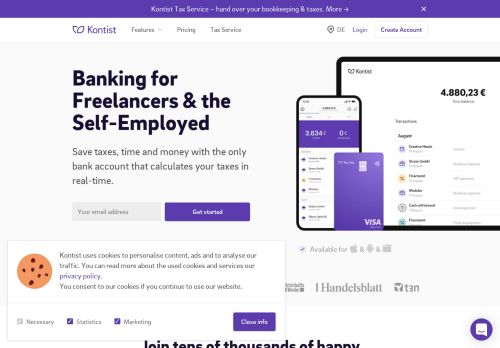 
                            1. Kontist, intelligentes Banking für Selbstständige