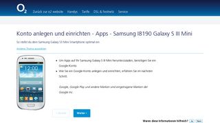 
                            3. Konto anlegen und einrichten - Apps - Samsung I8190 Galaxy S III Mini