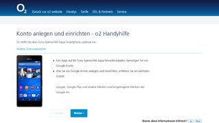 
                            13. Konto anlegen und einrichten - Apps - Sony E2303 Xperia M4 Aqua