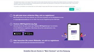 
                            1. Konto anmelden - Vectone Mobile Österreich