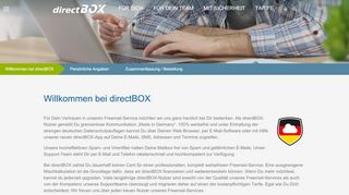 
                            9. Konto einrichten | directBOX Freemail – Cloudmail made in Germany