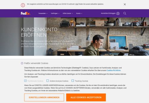 
                            10. Konto eröffnen | FedEx Österreich