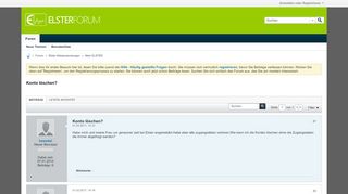 
                            4. Konto löschen? - Elster-Forum