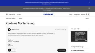 
                            7. Konto na My Samsung - Samsung Community