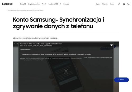 
                            5. Konto Samsung- Synchronizacja i zgrywanie danych z telefonu ...
