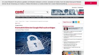 
                            5. Kontoaktivitäten bei Google Mail nachverfolgen - com! professional