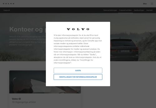 
                            2. Kontoer og pålogging | Volvo Car Norway AS - Volvo Cars