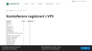 
                            12. Kontoførere registrert i VPS | VPS - Verdipapirsentralen i Norge