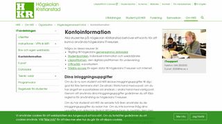 
                            7. Kontoinformation för högskolans IT-resurser | HKR.se