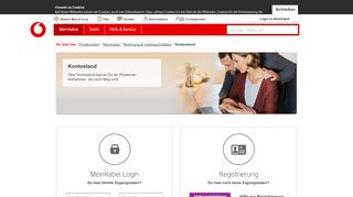 
                            3. Kontostand - Vodafone Kabel Deutschland Kundenportal