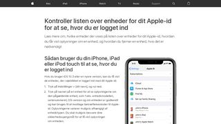 
                            10. Kontrol af listen over enheder for dit Apple-id for at se, hvor du er ...