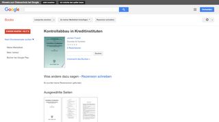 
                            6. Kontrollabbau in Kreditinstituten - Google Books-Ergebnisseite