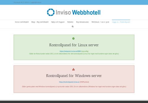 
                            1. kontrollpanel | inviso.se - Inviso webbhotell