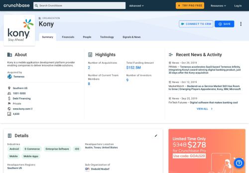 
                            5. Kony | Crunchbase