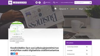 
                            10. Koodiviidakko Oy:n uusi julkaisujärjestelmä tuo analytiikan osaksi ...