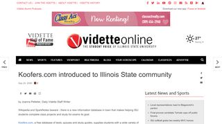 
                            10. Koofers.com introduced to Illinois State community | | videtteonline.com