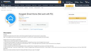 
                            12. Koogeek Smart Home (Not work with P2): Amazon.ca: Alexa Skills