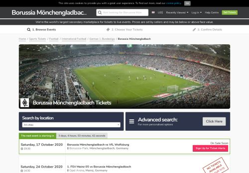 
                            9. Koop & verkoop Borussia Mönchengladbach Tickets - viagogo