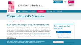 
                            12. Kooperation EWS Schönau - Angebote - KAB Deutschlands e.V.