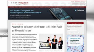 
                            5. Kooperation: Volksbank Mittelhessen stellt jedem Azubi ein Microsoft ...