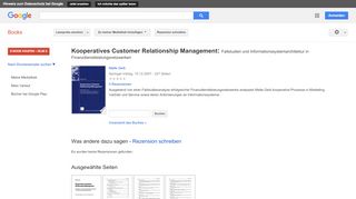 
                            11. Kooperatives Customer Relationship Management: Fallstudien und ...