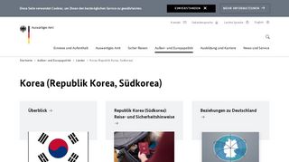 
                            1. Korea (Republik Korea, Südkorea) - Auswärtiges Amt