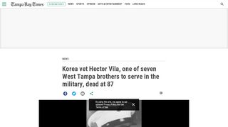 
                            12. Korea vet Hector Vila, one of seven West Tampa brothers to serve in ...