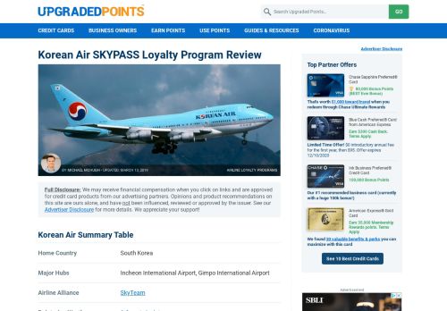 
                            11. Korean Air SKYPASS Loyalty Program Review - Detailed [2019]