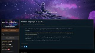 
                            1. Korean language in EUW? - Boards - League of Legends