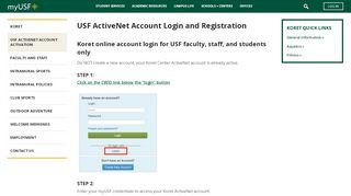 
                            13. Koret - USF ActiveNet Account Activation and Registration | ...