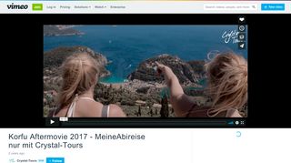 
                            6. Korfu Aftermovie 2017 - MeineAbireise nur mit Crystal-Tours on Vimeo